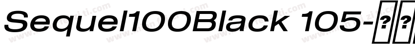 Sequel100Black 105字体转换
